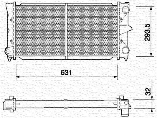 MAGNETI MARELLI Radiaator,mootorijahutus 350213648000